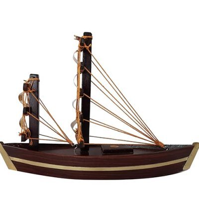 Rosewood Ship Deluxe with Brass Elements |Medium size 40×30cm